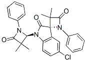 (S)-5'-CHLORO-1'-((S)-3,3-DIMETHYL-4-OXO-1-PHENYLAZETIDIN-2-YL)-3,3-DIMETHYL-1-PHENYLSPIRO[AZETIDINE-2.3'-INDOLINE]-2',4-DIONE Structural