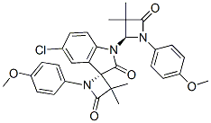 (S)-5'-CHLORO-1-(4-METHOXYPHENYL)-1'-((S)-1-(4-METHOXYPHENYL)-3,3-DIMETHYL-4-OXOAZETIDIN-2-YL)-3,3-DIMETHYLSPIRO[AZETIDINE-2.3'-INDOLINE]-2',4-DIONE