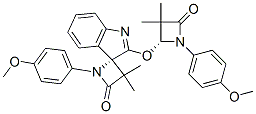 (S)-1-(4-METHOXYPHENYL)-2'-((R)-1-(4-METHOXYPHENYL)-3,3-DIMETHYL-4-OXOAZETIDIN-2-YLOXY)-3,3-DIMETHYLSPIRO[AZETIDINE-2,3'-INDOL]-4-ONE Structural