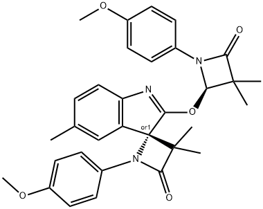 (S)-1-(4-METHOXYPHENYL)-2'-((R)-1-(4-METHOXYPHENYL)-3,3-DIMETHYL-4-OXOAZETIDIN-2-YLOXY)-3,3,5'-TRIMETHYLSPIRO[AZETIDINE-2,3'-INDOL]-4-ONE