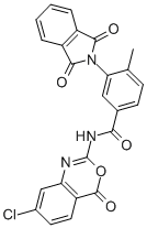 N-(7-CHLORO-4-OXO-4H-3,1-BENZOXAZIN-2-YL)-3-(1,3-DIHYDRO-1,3-DIOXO-2H-ISOINDOL-2-YL)-4-METHYL-BENZAMIDE Structural