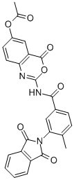 N-(6-ACETOXY-4-OXO-4H-3,1-BENZOXAZIN-2-YL)-3-(1,3-DIHYDRO-1,3-DIOXO-2H-ISOINDOL-2-YL)-4-METHYL-BENZAMIDE