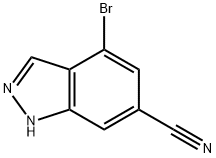 4-BROMO-6-CYANOINDAZOLE Structural