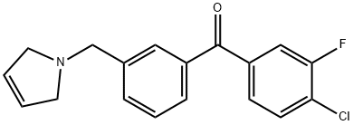 4-CHLORO-3-FLUORO-3'-(3-PYRROLINOMETHYL) BENZOPHENONE