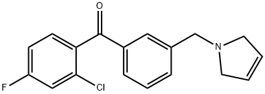 2-CHLORO-4-FLUORO-3'-(3-PYRROLINOMETHYL) BENZOPHENONE