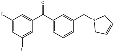 3,5-DIFLUORO-3'-(3-PYRROLINOMETHYL) BENZOPHENONE