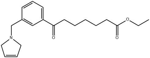 ETHYL 7-OXO-7-[3-(3-PYRROLINOMETHYL)PHENYL]HEPTANOATE Structural