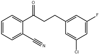 3-(3-CHLORO-5-FLUOROPHENYL)-2'-CYANOPROPIOPHENONE Structural