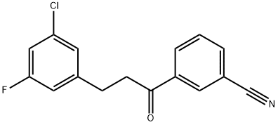 3-(3-CHLORO-5-FLUOROPHENYL)-3'-CYANOPROPIOPHENONE Structural