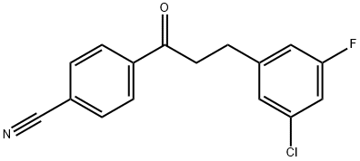 3-(3-CHLORO-5-FLUOROPHENYL)-4'-CYANOPROPIOPHENONE Structural