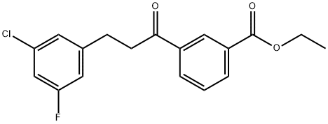 3'-CARBOETHOXY-3-(3-CHLORO-5-FLUOROPHENYL)PROPIOPHENONE Structural