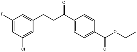 4'-CARBOETHOXY-3-(3-CHLORO-5-FLUOROPHENYL)PROPIOPHENONE Structural