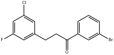 3'-BROMO-3-(3-CHLORO-5-FLUOROPHENYL)PROPIOPHENONE Structural