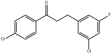 4'-CHLORO-3-(3-CHLORO-5-FLUOROPHENYL)PROPIOPHENONE Structural