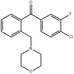 4'-CHLORO-3'-FLUORO-2-MORPHOLINOMETHYL BENZOPHENONE Structural