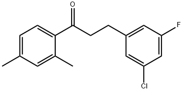 3-(3-CHLORO-5-FLUOROPHENYL)-2',4'-DIMETHYLPROPIOPHENONE Structural