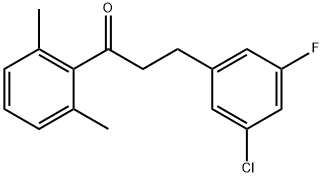 3-(3-CHLORO-5-FLUOROPHENYL)-2',6'-DIMETHYLPROPIOPHENONE Structural