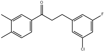 3-(3-CHLORO-5-FLUOROPHENYL)-3',4'-DIMETHYLPROPIOPHENONE Structural