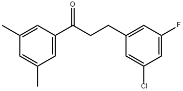 3-(3-CHLORO-5-FLUOROPHENYL)-3',5'-DIMETHYLPROPIOPHENONE Structural