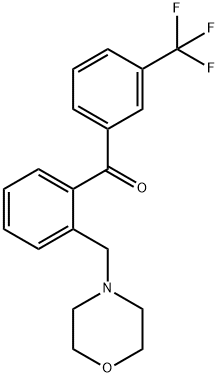 2-MORPHOLINOMETHYL-3'-TRIFLUOROMETHYLBENZOPHENONE Structural