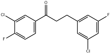 3'-CHLORO-3-(3-CHLORO-5-FLUOROPHENYL)-4'-FLUOROPROPIOPHENONE