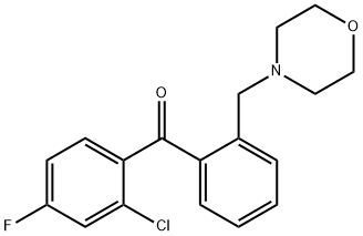 2-CHLORO-4-FLUORO-2'-MORPHOLINOMETHYL BENZOPHENONE Structural