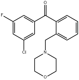 3'-CHLORO-5'-FLUORO-2-MORPHOLINOMETHYL BENZOPHENONE Structural