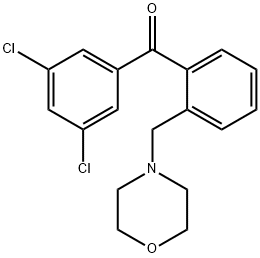 3',5'-DICHLORO-2-MORPHOLINOMETHYL BENZOPHENONE Structural