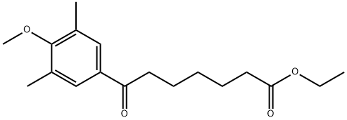 ETHYL 7-(3,5-DIMETHYL-4-METHOXYPHENYL)-7-OXOHEPTANOATE Structural