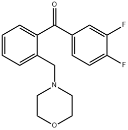 3',4'-DIFLUORO-2-MORPHOLINOMETHYL BENZOPHENONE Structural