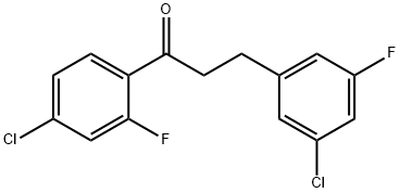 4'-CHLORO-3-(3-CHLORO-5-FLUOROPHENYL)-2'-FLUOROPROPIOPHENONE Structural