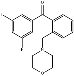 3',5'-DIFLUORO-2-MORPHOLINOMETHYL BENZOPHENONE Structural