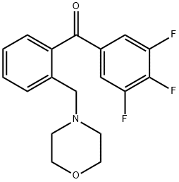 2-MORPHOLINOMETHYL-3',4',5'-TRIFLUOROBENZOPHENONE Structural