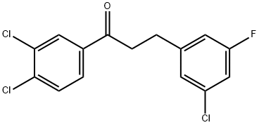 3-(3-CHLORO-5-FLUOROPHENYL)-3',4'-DICHLOROPROPIOPHENONE Structural