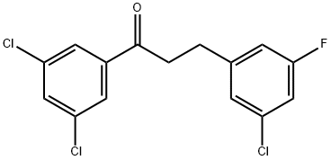 3-(3-CHLORO-5-FLUOROPHENYL)-3',5'-DICHLOROPROPIOPHENONE Structural