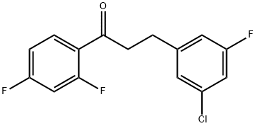 3-(3-CHLORO-5-FLUOROPHENYL)-2',4'-DIFLUOROPROPIOPHENONE Structural