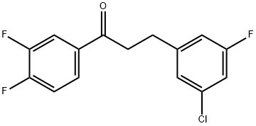 3-(3-CHLORO-5-FLUOROPHENYL)-3',4'-DIFLUOROPROPIOPHENONE Structural