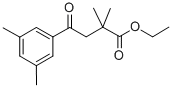 ETHYL 2,2-DIMETHYL-4-(3,5-DIMETHYLPHENYL)-4-OXOBUTYRATE Structural