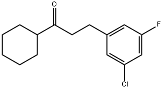 2-(3-CHLORO-5-FLUOROPHENYL)ETHYL CYCLOHEXYL KETONE Structural