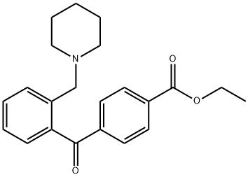 4'-CARBOETHOXY-2-PIPERIDINOMETHYL BENZOPHENONE Structural