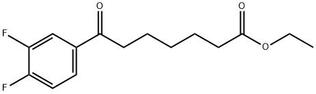 ETHYL 7-(3,4-DIFLUOROPHENYL)-7-OXOHEPTANOATE Structural