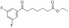 ETHYL 7-(3,5-DIFLUOROPHENYL)-7-OXOHEPTANOATE Structural