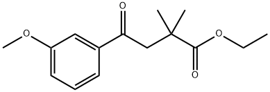 ETHYL 2,2-DIMETHYL-4-(3-METHOXYPHENYL)-4-OXOBUTYRATE Structural