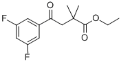 ETHYL 4-(3,5-DIFLUOROPHENYL)-2,2-DIMETHYL-4-OXOBUTYRATE Structural