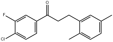 4'-CHLORO-3-(2,5-DIMETHYLPHENYL)-3'-FLUOROPROPIOPHENONE Structural