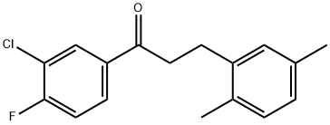 3'-CHLORO-3-(2,5-DIMETHYLPHENYL)-4'-FLUOROPROPIOPHENONE Structural