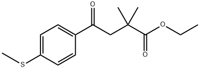 ETHYL 2,2-DIMETHYL-4-OXO-4-(4-METHYLTHIOPHENYL)BUTYRATE Structural