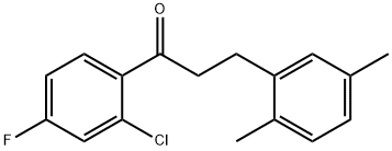 2'-CHLORO-3-(2,5-DIMETHYLPHENYL)-4'-FLUOROPROPIOPHENONE Structural