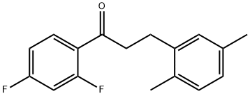 2',4'-DIFLUORO-3-(2,5-DIMETHYLPHENYL)PROPIOPHENONE Structural