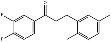 3',4'-DIFLUORO-3-(2,5-DIMETHYLPHENYL)PROPIOPHENONE Structural